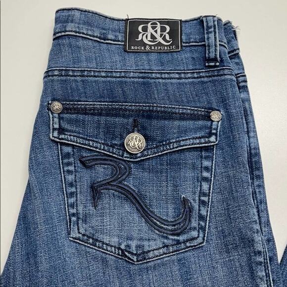 ROCK & REPUBLIC KASANDRA Womens 8 Blue Jeans - Picture 4 of 5